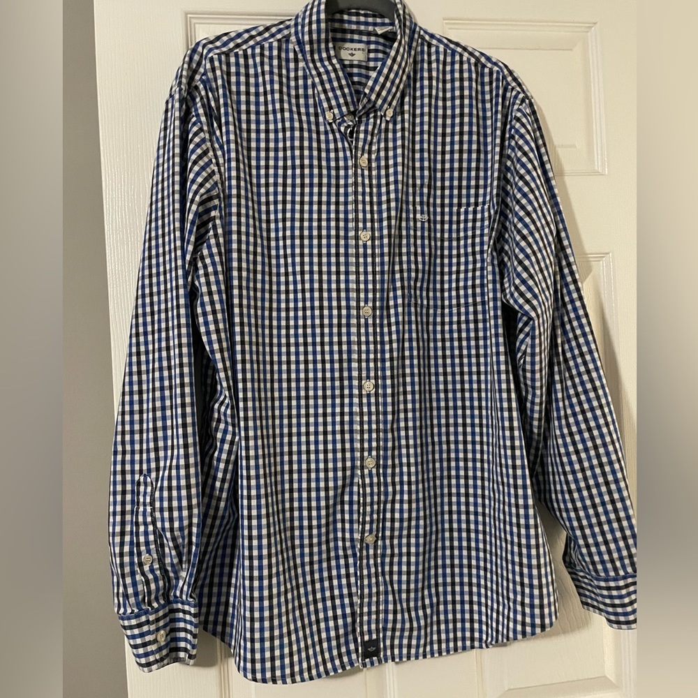 Men’s Dockers Long Sleeve Button up Blue XL